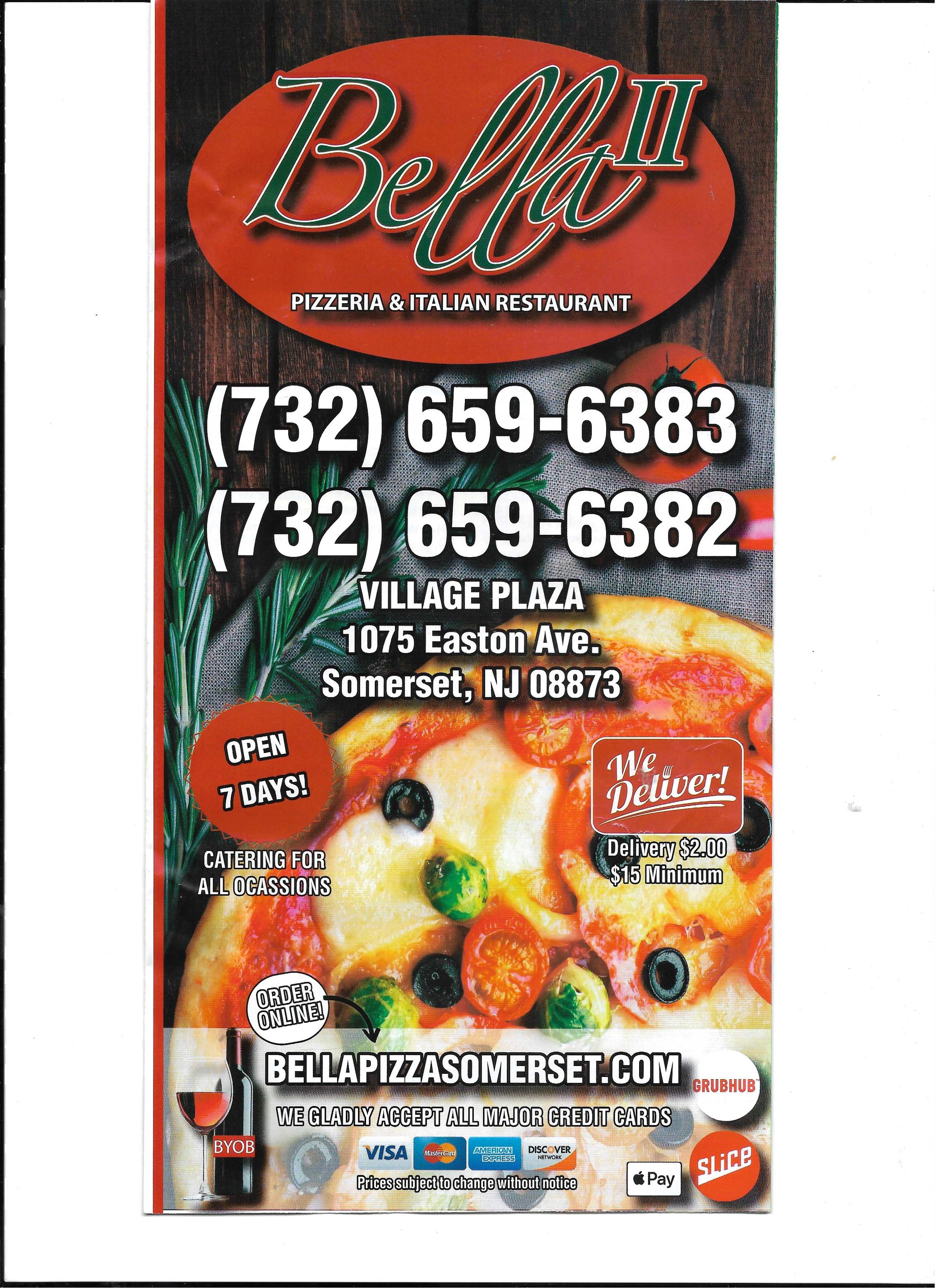 bella menu 1